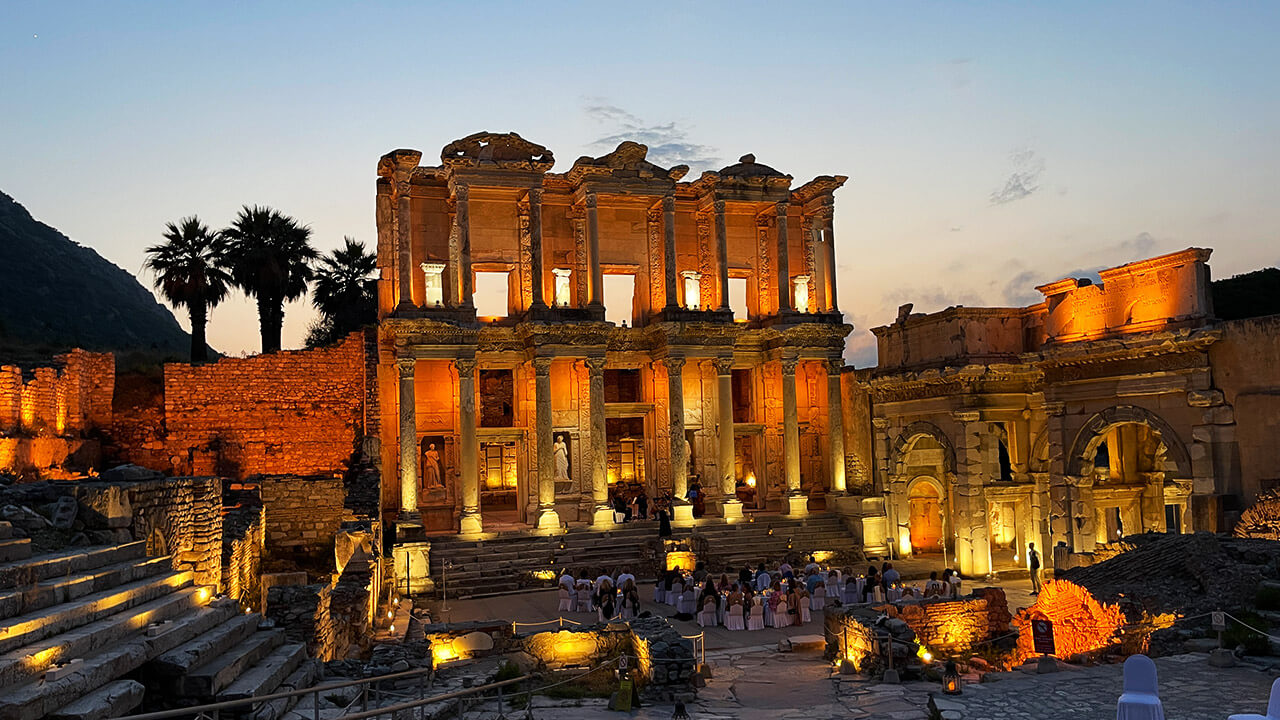Ephesus Evening Reception at the Celcus Library - Kusadasi, Turkey