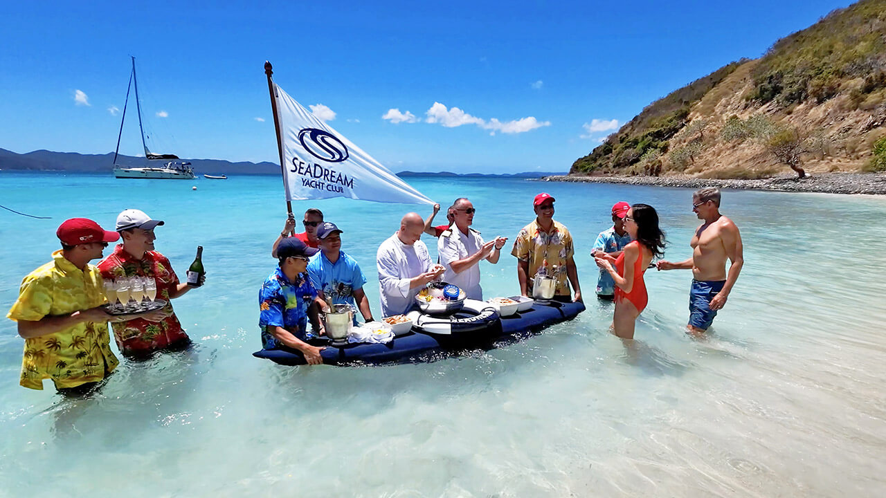 Champagne and Caviar Splash™ in Jost van Dyke with SeaDream Yacht Club