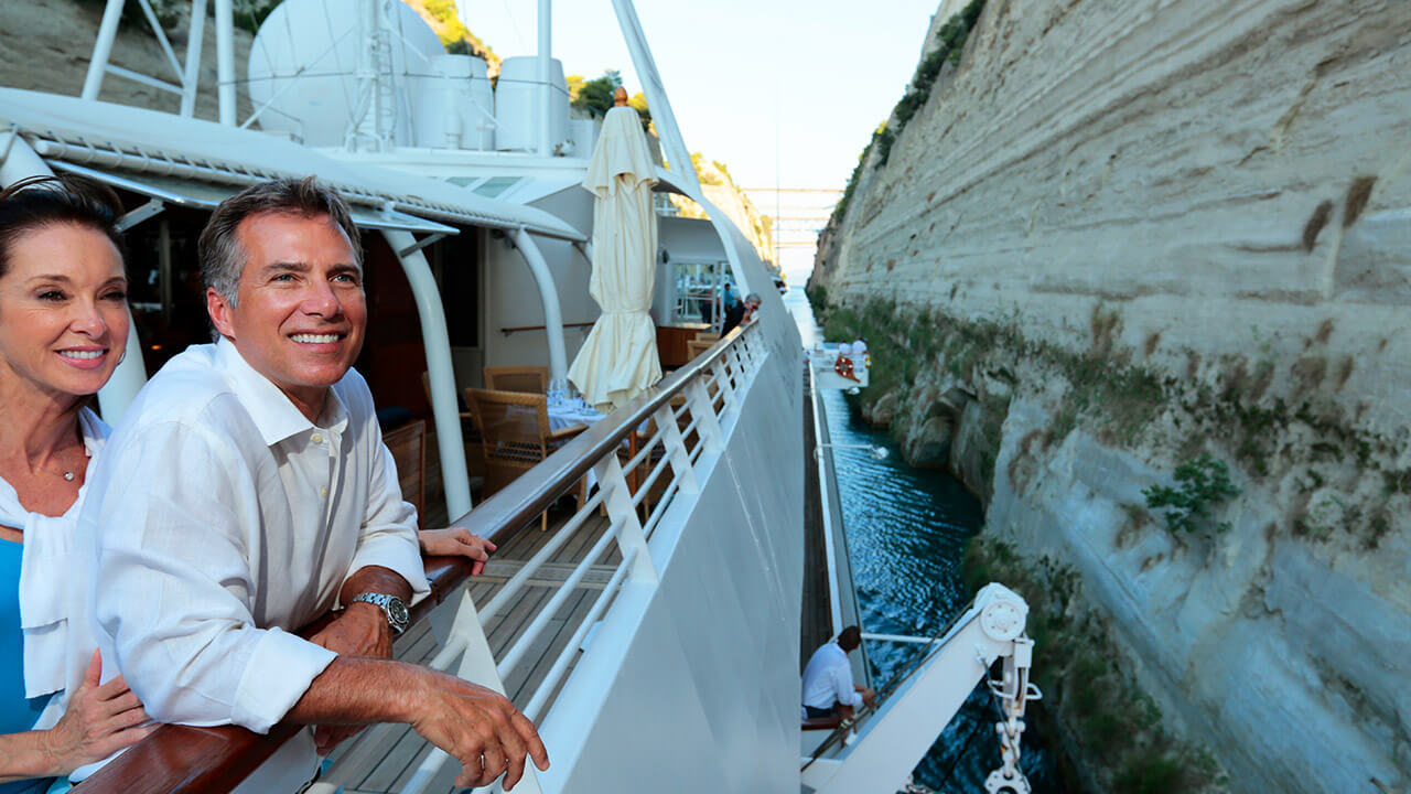 A Dramatic Transit through the Corinth Canal&nbsp;