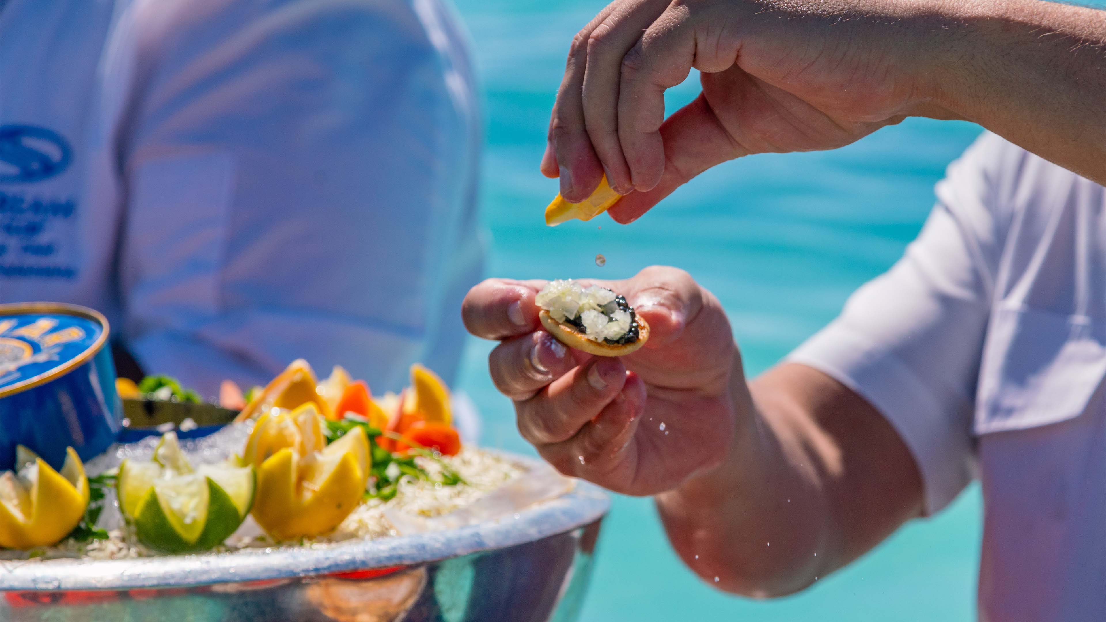 At the sound of the yacht's horn, let the bubbles flow!