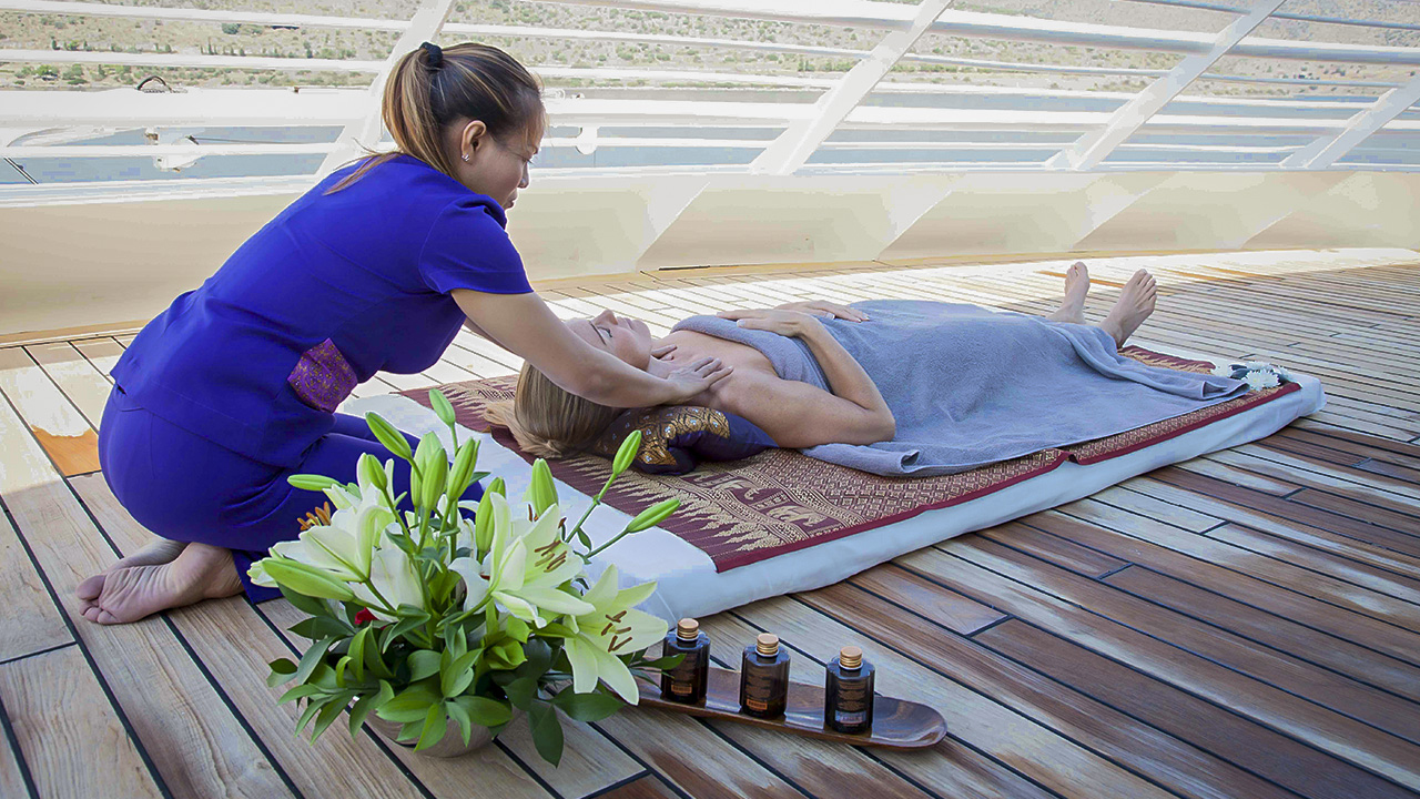 The only Thai-certified spa at sea. 