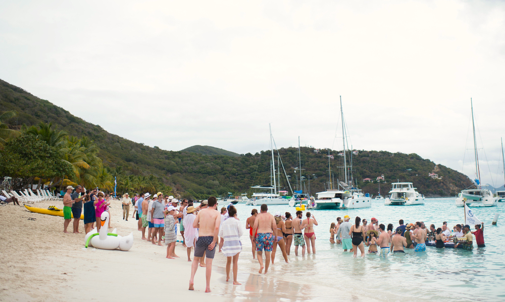 Caribbean beach barbecue