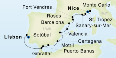 Luxury Cruise: Riviera Sun & the Iberian Shore