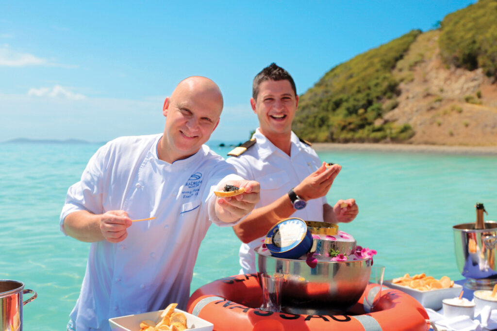 Signature Champagne & Caviar Splash™ - 21 Reasons to Sail with SeaDream